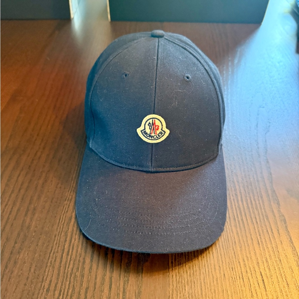 Moncler Navy Blue Logo Hat